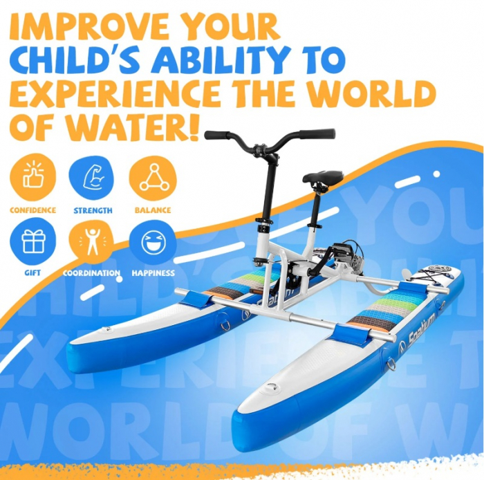 Bicicleta pe apa pentru Copii - WaterBike - Bicicleta care merge pe apa - Unic in Romania [4]