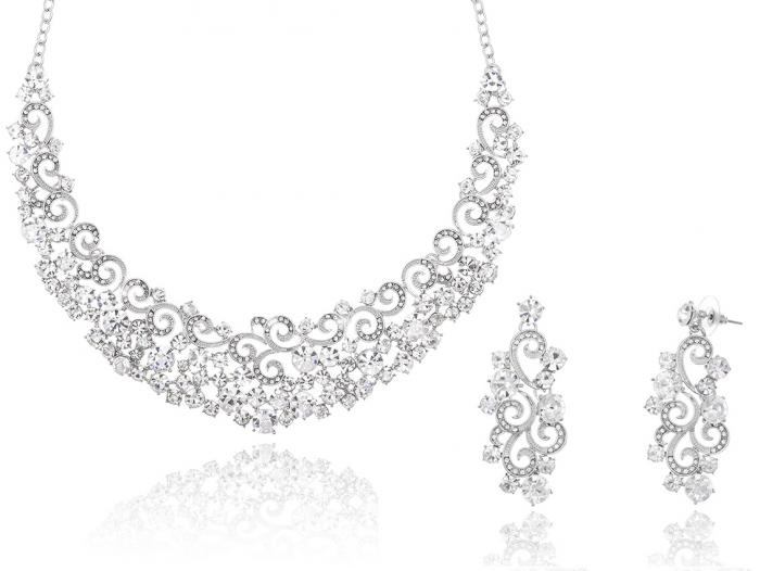 Bijuterii Mireasa Sophisticate Set Colier si Cercei [2]