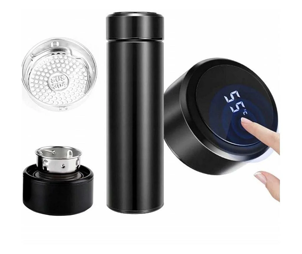 Black Termos LED cu indicator de temperatura,  500 ml Luxury Kitchen [3]