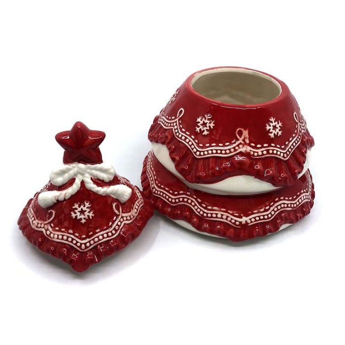 Bomboniera Brad de Craciun Red and White [2]