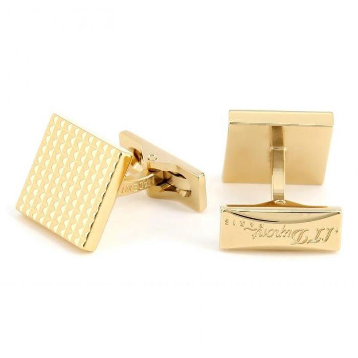 Set Butoni S.T. Dupont Diamond Head Square Yellow Gold si Note pad Burgundy Hugo Boss [3]