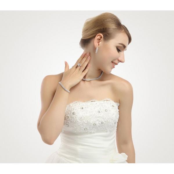 Brăţară si Cercei Tennis Platinum Simulated Diamonds [6]