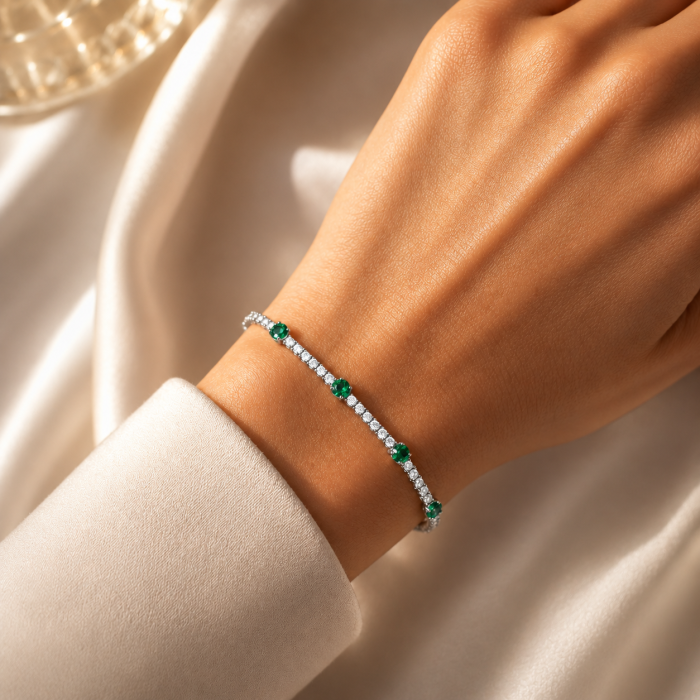 Brățară Green Crystal Brățară Elegantă cu Cristale Verzi [2]