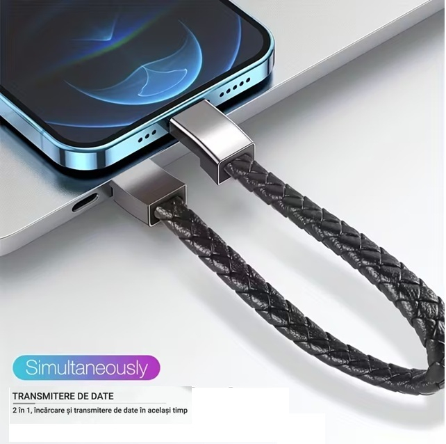 Brățară din piele cu USB 2 în 1 (Încărcare + Transfer de date iPhone și Telefoane Mobile) [1]