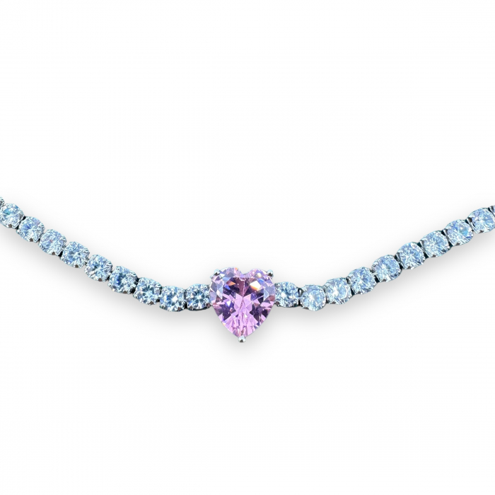 Colier Pink Heart Tennis [4]