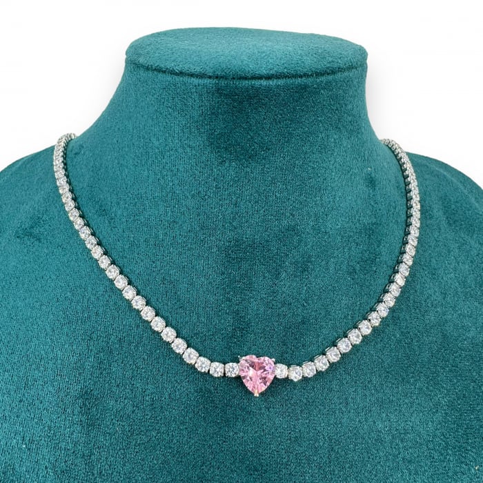 Colier Pink Heart Tennis [6]