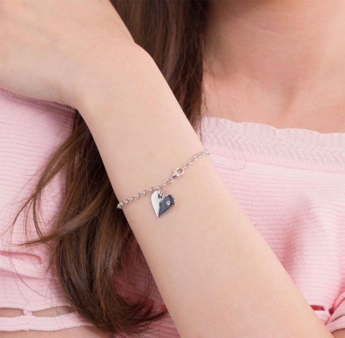 Bratara Personalizabila Argint 925 Pretty Heart,  by Borealy [2]