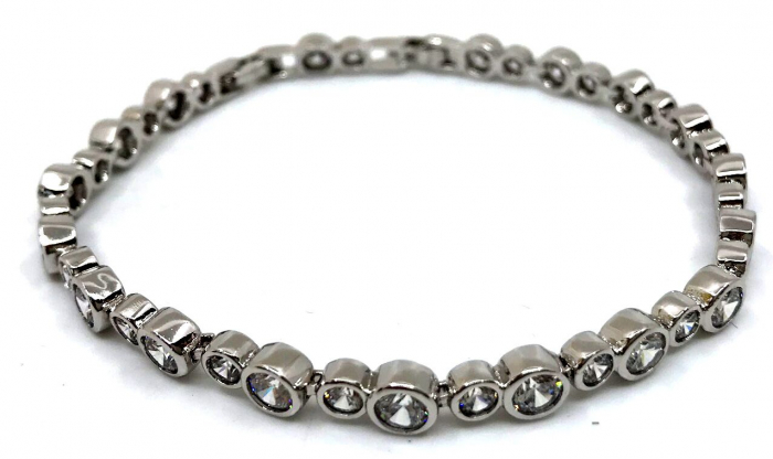 Bratara Tennis White Round by Borealy [4]