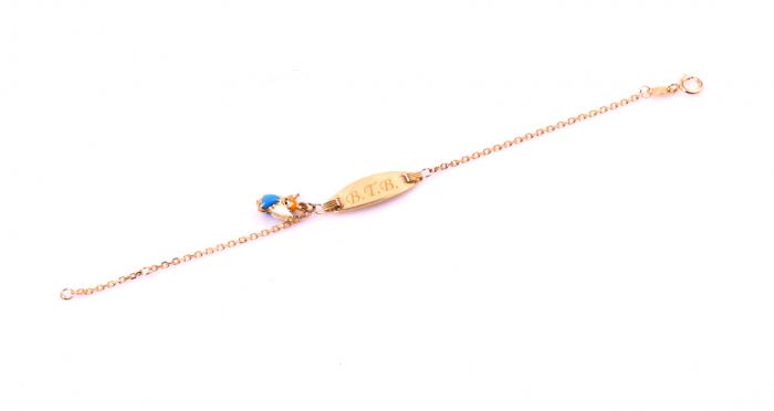 Bratara pentru Copii Borealy Aur Galben 9 K Angel Charm [4]