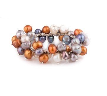 Colier si Bratara Perle Naturale Borealy Colorful [3]