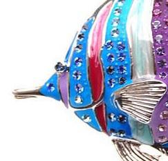 Broşă Multicolour Clown Fish Blue by Borealy [2]