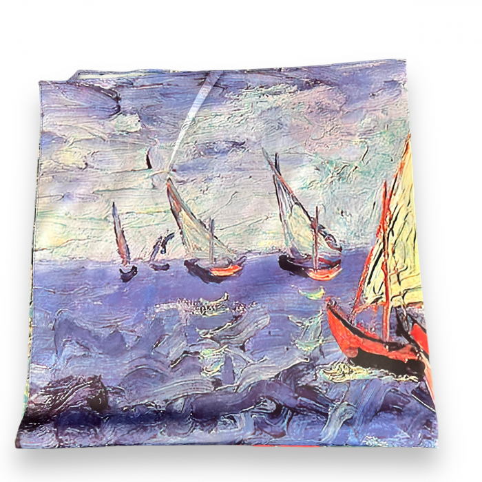 Brosa Borealy Orchid & Esarfa Matase cu 2 fete [4]