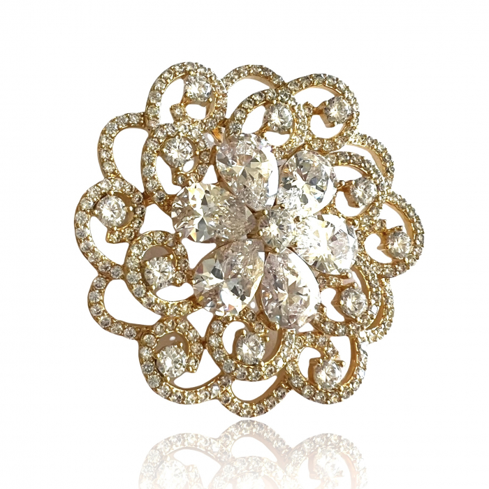 Brosa Elegant Flower &  Cadou Esarfa Matase [4]