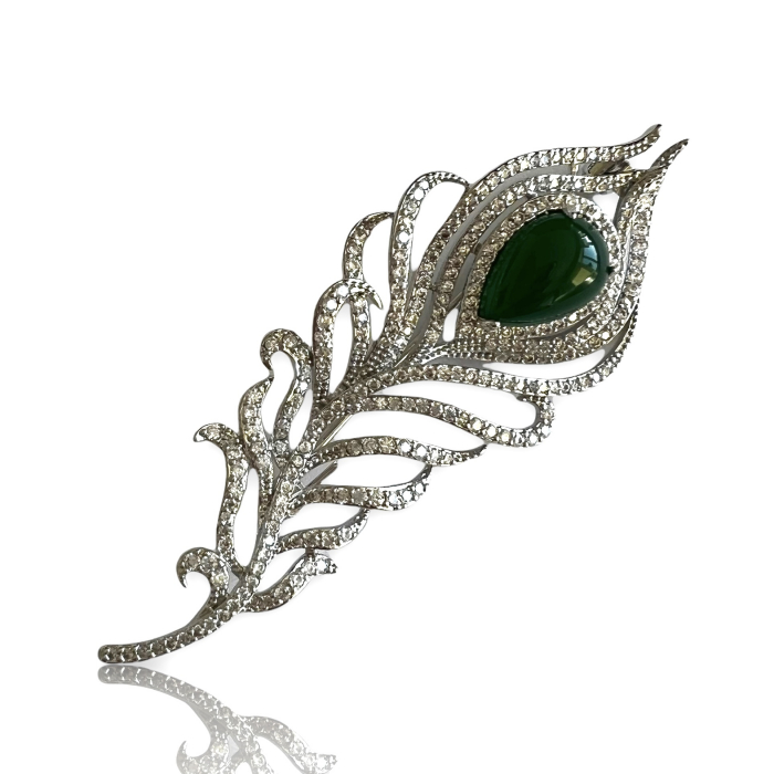 Broşă Feather Jad & Esarfa Spring [5]