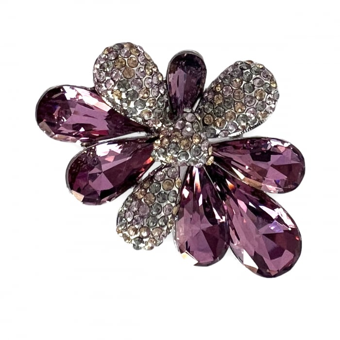 Brosa Flower Purple & Cadou Esarfa Matase & Cutie Depozitare White [2]