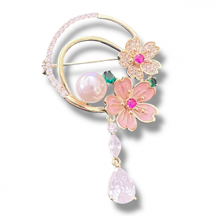 Broşă Spring Flowers & Esarfa Matase [3]