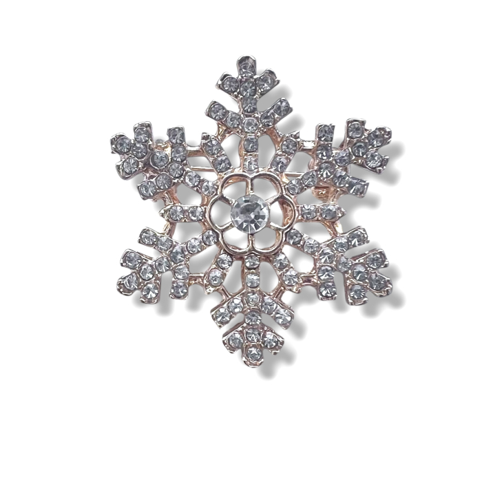 Broșă Fulg de Zăpadă cu Cristale [2]
