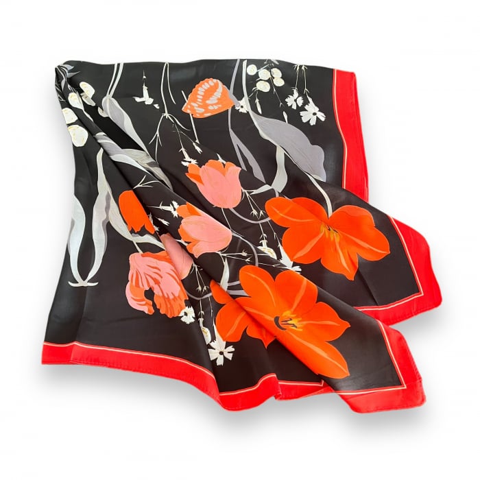 Brosa Leaves Crystals & Esarfa Spring 70 cm x 70 cm [2]