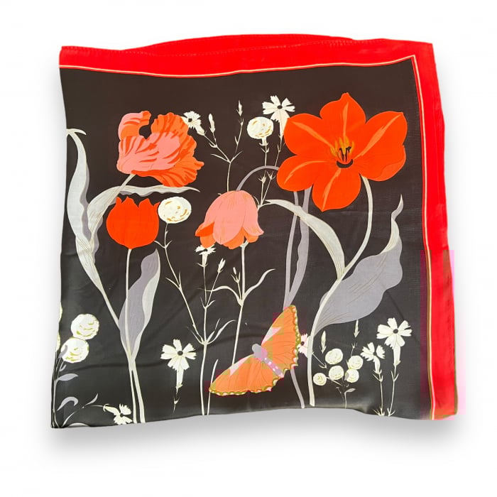 Brosa Leaves Crystals & Esarfa Spring 70 cm x 70 cm [3]