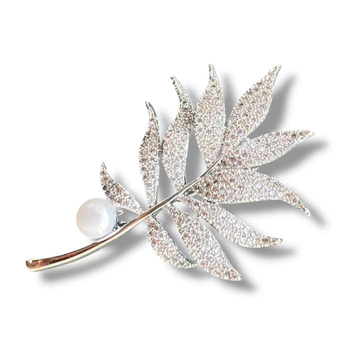 Set Cadou 8 Martie – Broșă Elegantă cu Perlă & Eșarfă Florală [3]