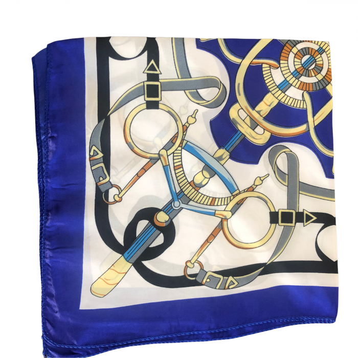 Brosa Blue Heart Glamour & Cadou Esarfa Matase [2]