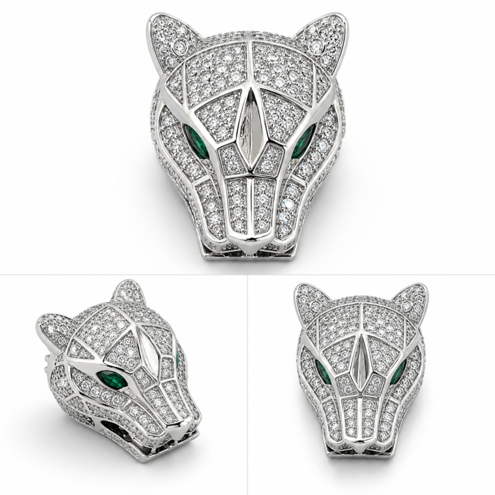 Broșă Tiger Luxury cu Cristale – Bijuterie Premium pentru Femei [2]