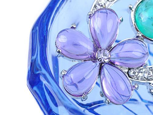 Broşă Flowers Turquoise & Purple Crystal Borealy [4]