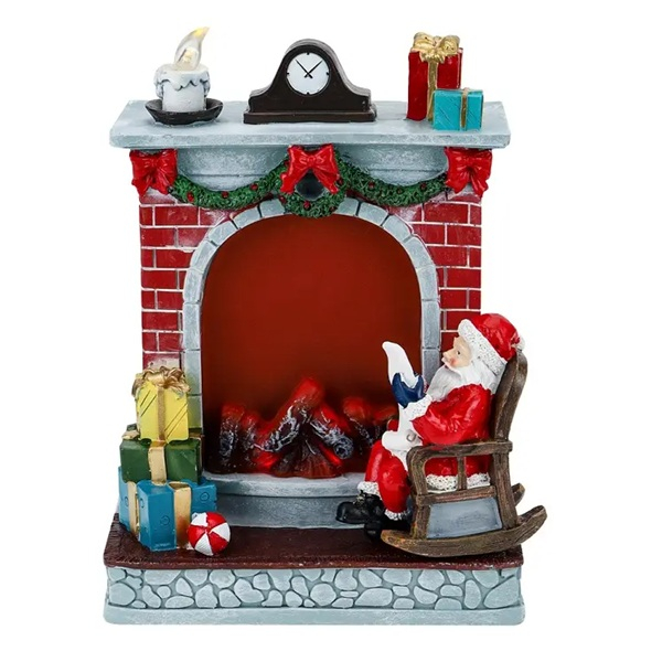 Decorațiune Crăciun – Șemineu cu Moș Crăciun [2]