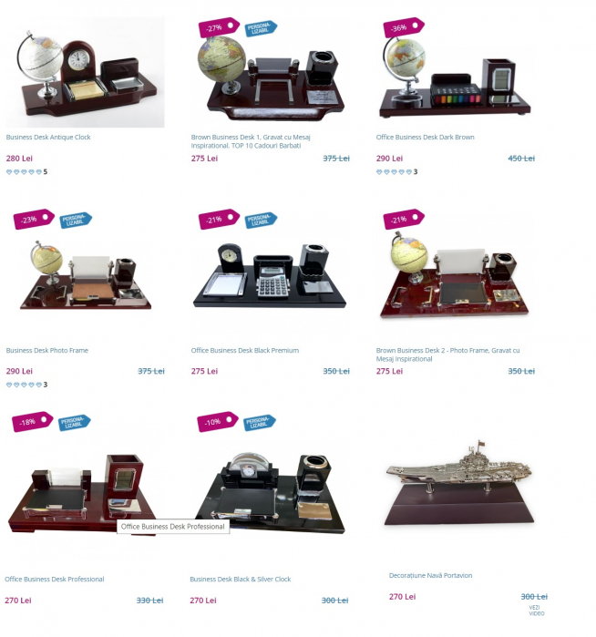 Set Birou Business Desk Antique Clock [3]