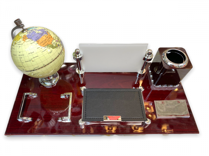 Set Birou Brown Business Desk 2 - Photo Frame, Gravat cu Mesaj Inspirational [3]