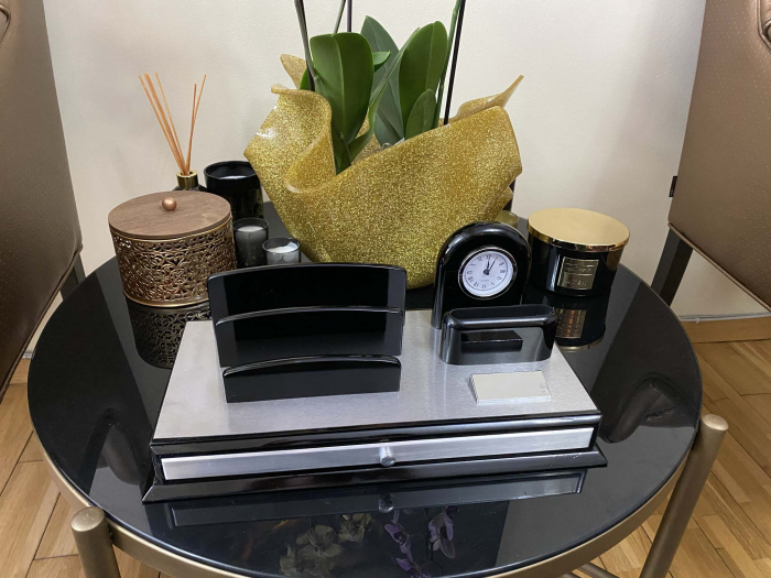 Premium Business Desk Silver [3]