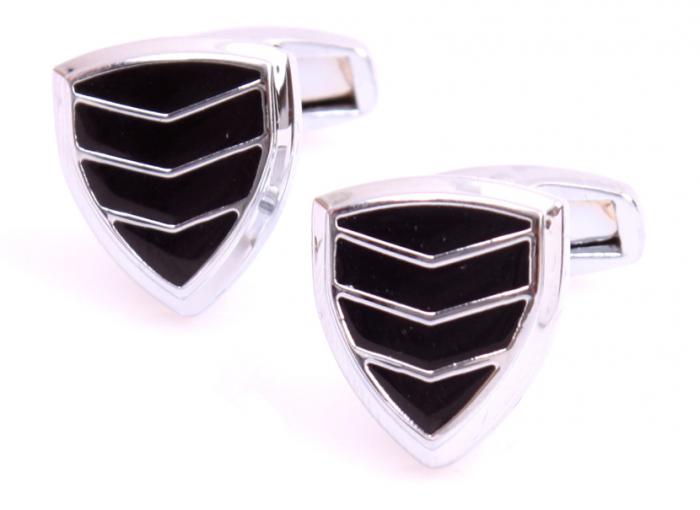 Set Butoni Borealy Silver & Black Triangle si Note pad Black Hugo Boss [2]