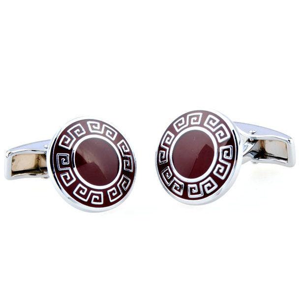 Set Butoni Borealy Men Luxury Round si Note Pad Burgundy Hugo Boss [4]