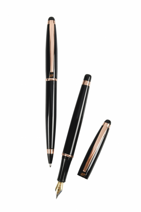 Cadou Business Black & Rose Gold Stilou si Pix [2]