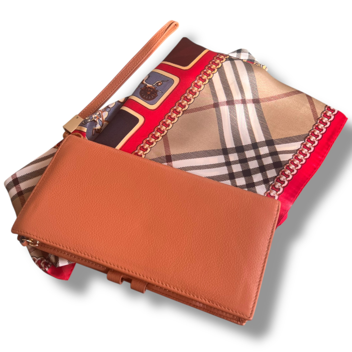 Set Cadou Luxury Femei – Portofel Piele, Eșarfă Mătase & Brățară Gold [2]