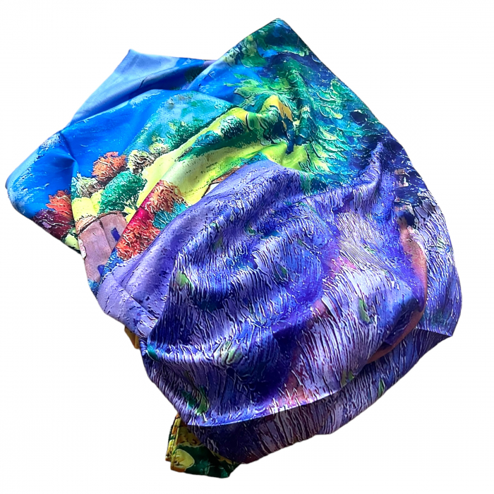 Esarfa Matase  Peisaje doua fete - 70 x 180 cm [2]