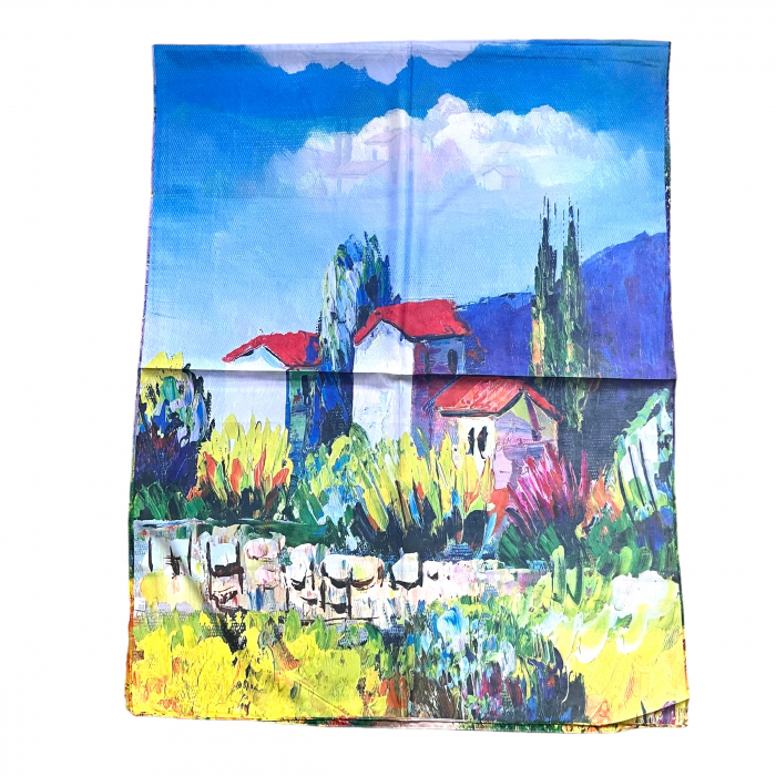 Esarfa Matase  Peisaje doua fete - 70 x 180 cm [3]