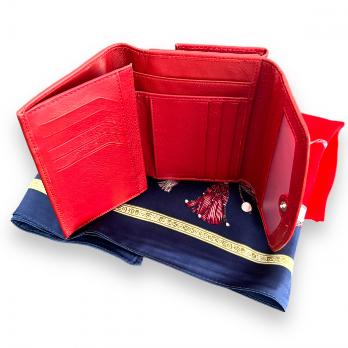 Cadou esarfa si portofel Rouge piele naturala [2]