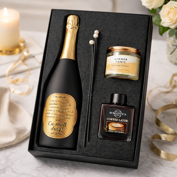 Cadou Femei cu Șampanie, Lumânare și Parfum [2]