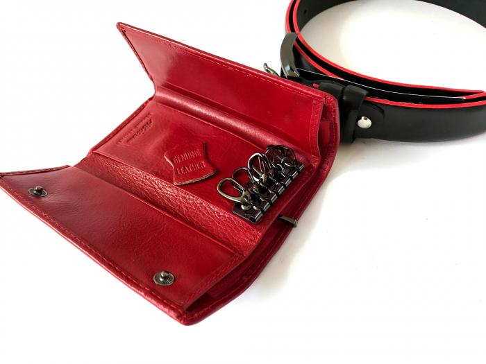 Cadou Personalizabil Lady Port Chei/Portofel si Curea Piele Naturala Borealy [3]