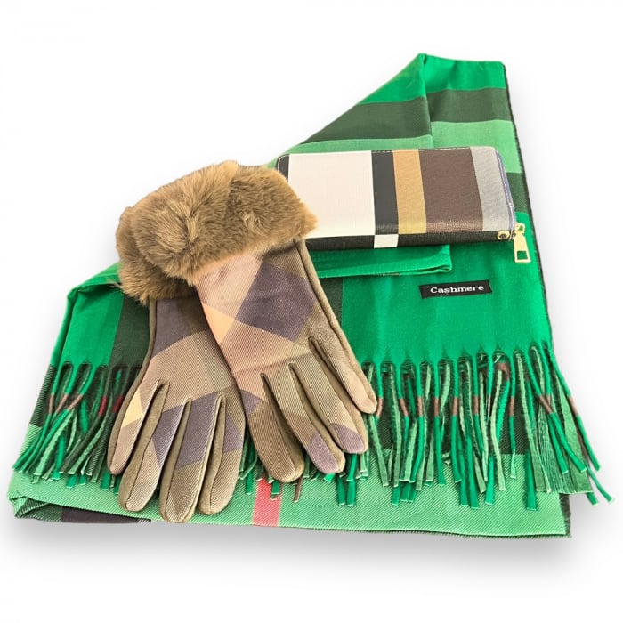 British Esarfa Casmir, Manusi & Portofel Cadouri Craciun 2023 [2]