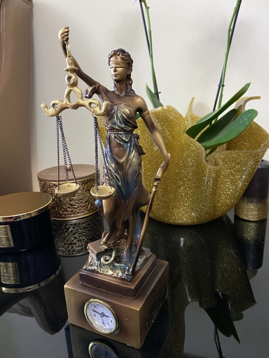Cadou statuetă "Timpul Justiţiei" - 33 cm inaltime + CEAS [2]