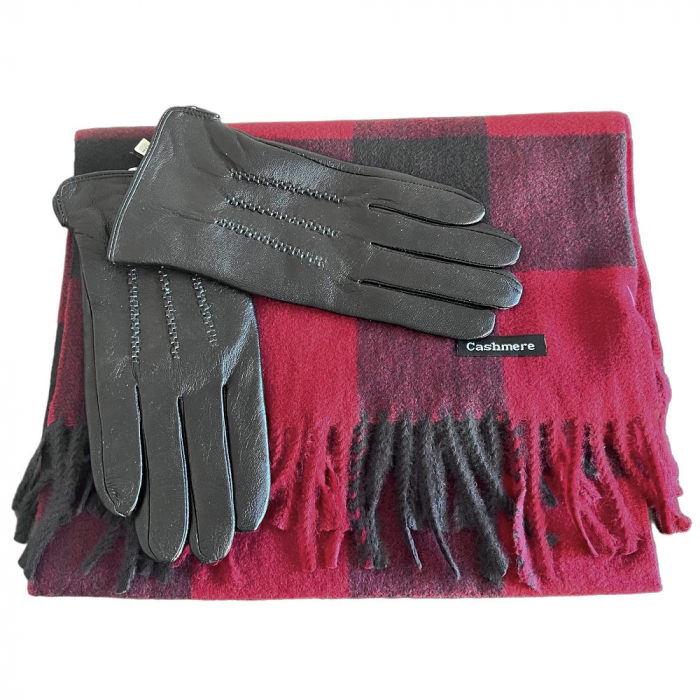 Cadou Style Men Esarfa Casmir si Manusi Piele Naturala [2]