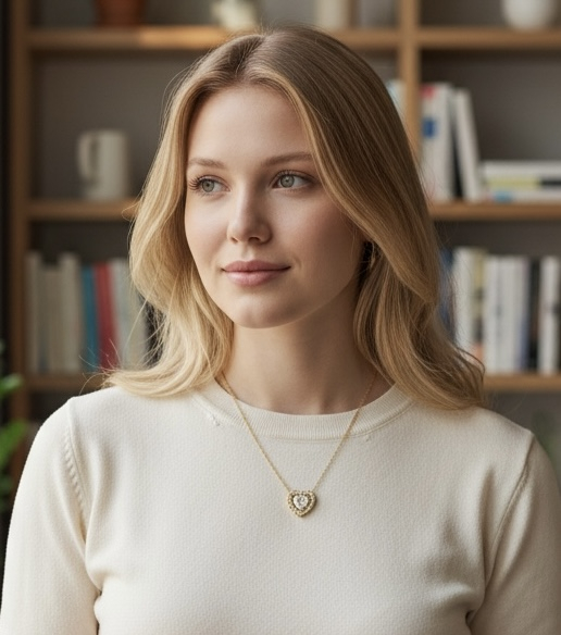 Colier în Formă de Inimă cu Cutie Cadou – Cadou Valentine’s Day pentru Femei [4]