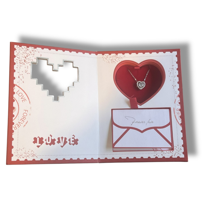 Colier în Formă de Inimă cu Cutie Cadou – Cadou Valentine’s Day pentru Femei [6]