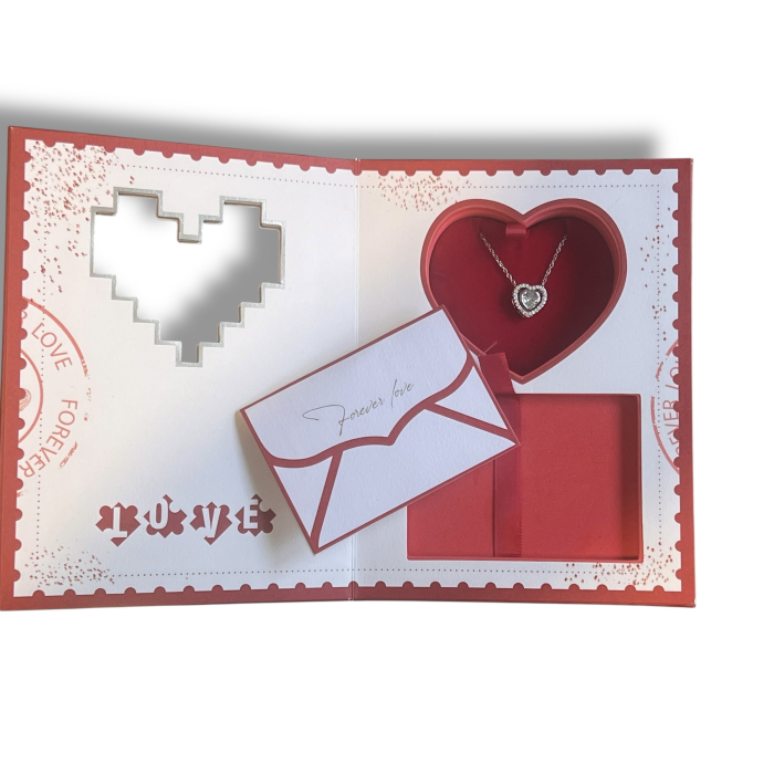 Colier în Formă de Inimă cu Cutie Cadou – Cadou Valentine’s Day pentru Femei [7]