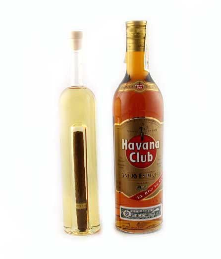 Cadou Havana Club Bottle & Cigar - Sticla Lucrata Manual [1]