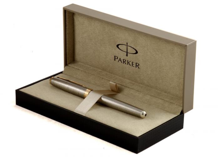 Set Stilou Sonnet Sterling Silver Parker argint masiv & penita aur si Note Pad Black Hugo Boss [2]