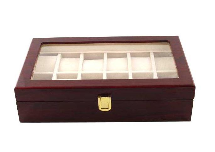 Set cutie 12 ceasuri lemn Brown Wood [2]