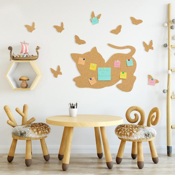 Cat and Butterflies Tabla din pluta [3]